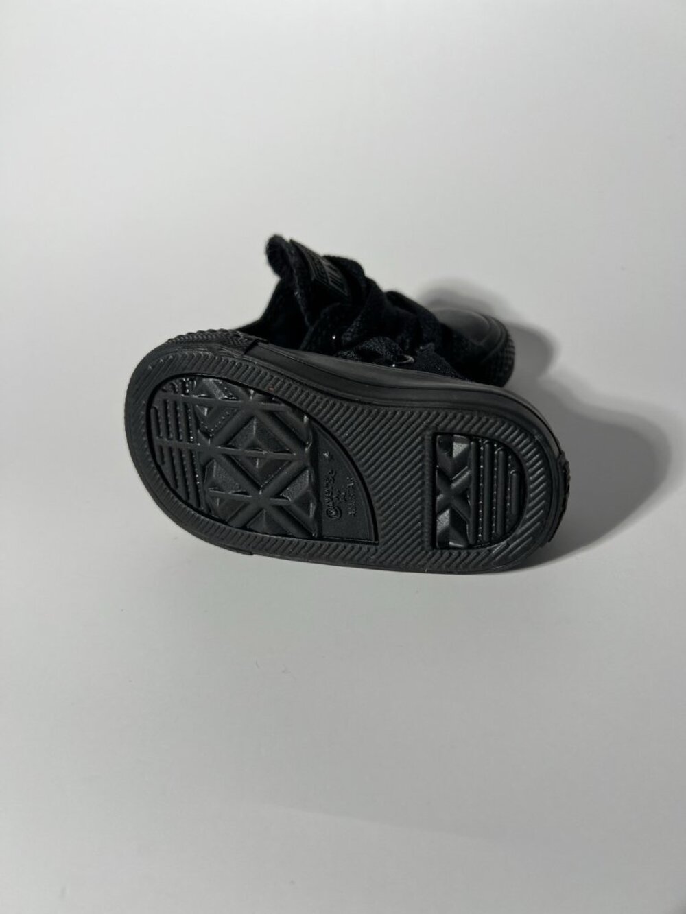Converse Chuck Taylor All Star Black Canvas Baby Infant Size 2 Low Top - Picture 12 of 12